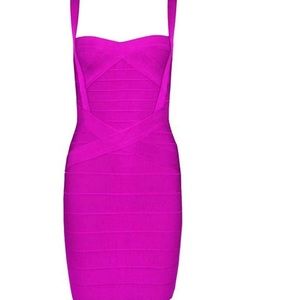 Hot pink bandage dress